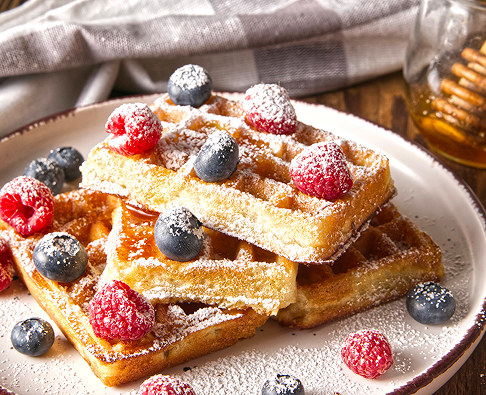 Gofri gyümölcsökkel