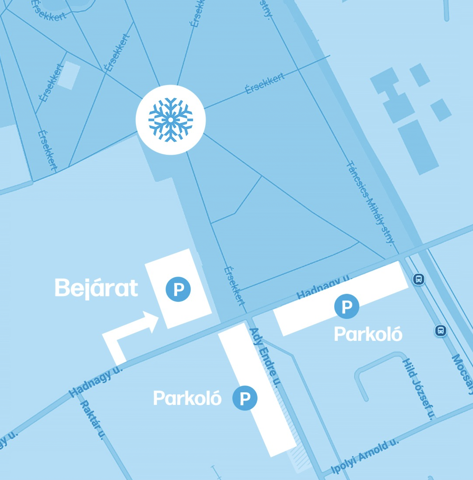 Térkép Eger, Érsekkert